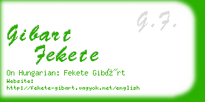 gibart fekete business card